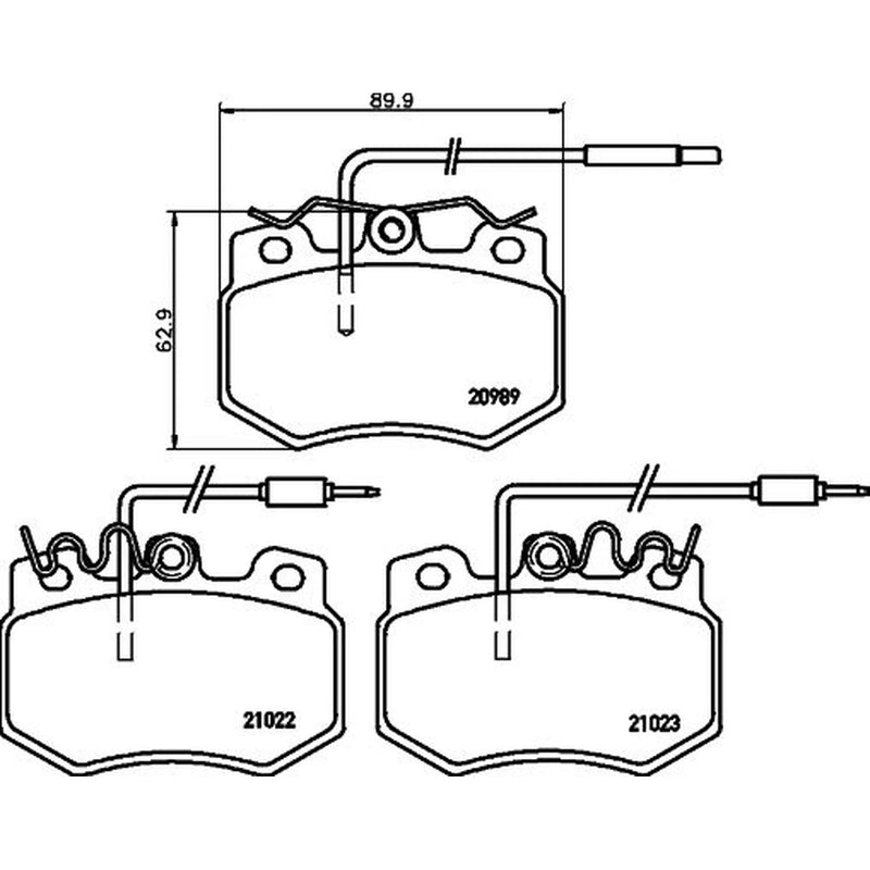 DON Front Brake Pad Set fits Citroën C15 1987-2000 1.8