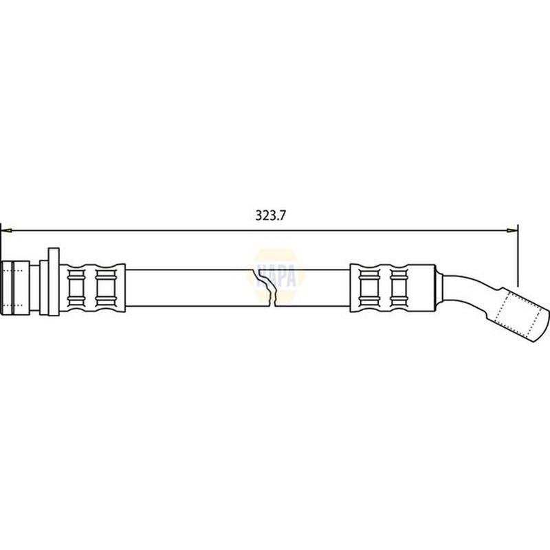 NAPA Brake Hydraulic Hose Line Rear fits Audi A4 B5 1994-2001
