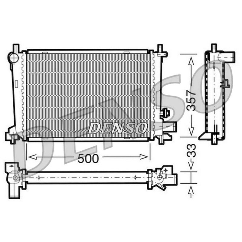 Denso Engine Radiator fits Ford Courier Box Body/Mpv 1996-2003 1.4 1.8