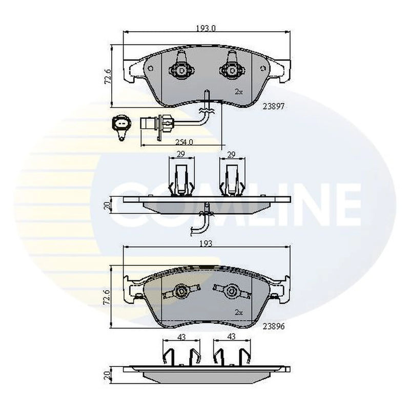 Comline Front & Rear Brake Discs & Pads fits Audi A6 C6 2004-2011 3.0 4.2