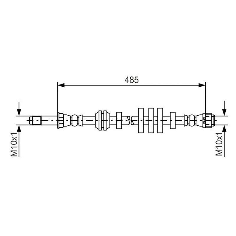 Bosch Brake Hydraulic Hose Line Front fits Audi Q5 2008-2017 2.0 3.0 3.2
