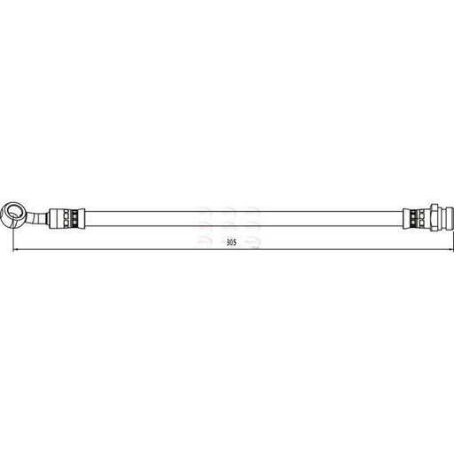 Apec Brake Hydraulic Hose Line Rear Left fits Hyundai I30 2007-2016 1.4 1.6 2.0