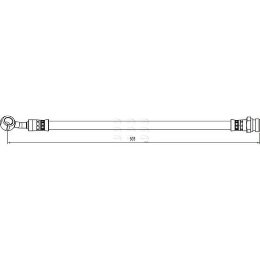Apec Brake Hydraulic Hose Line Rear Left HOS4133