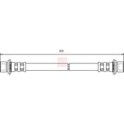 Apec Brake Hydraulic Hose Line Rear fits Citroën C1 2005-2014 1.0 1.4
