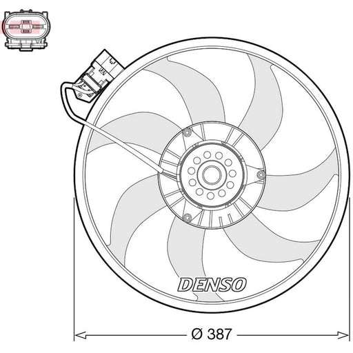 Denso Engine Cooling Fan fits Opel Combo Box Body/Mpv 2004-2012 1.3 1.7