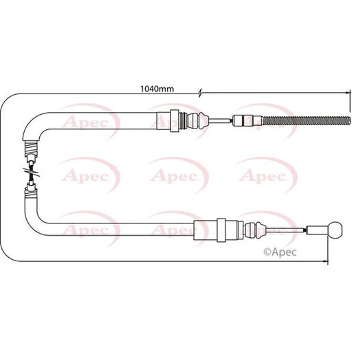 Apec Handbrake Cable Right Rear CAB1055
