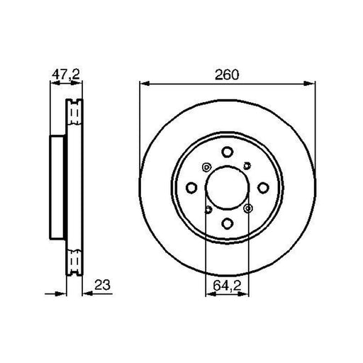Bosch Front Brake Vented Discs & Pads fits Honda Prelude 1992-2000 2.0 2.2