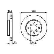 Bosch Front Brake Vented Discs & Pads fits Honda Accord VI 1998-2002 1.6