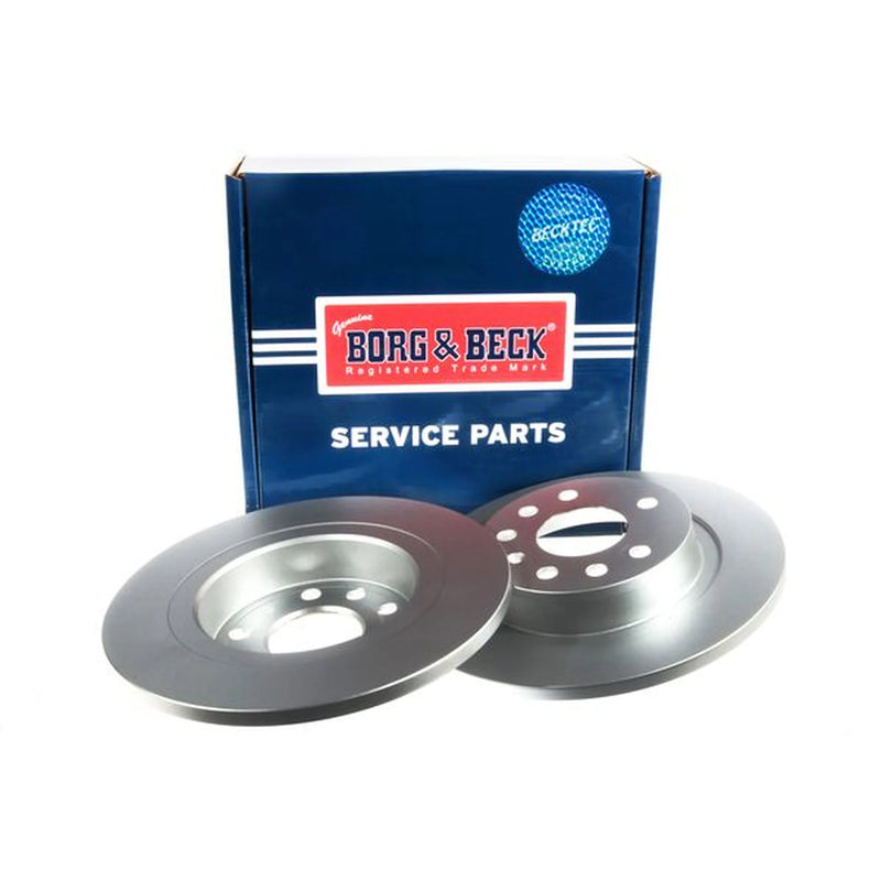Borg & Beck Rear Brake Solid Discs & Pads fits Saab 9-3 2002-2015 1.8 2.0 2.2