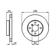 Bosch Front Brake Discs & Pads fits Suzuki Liana 2001-2007 1.3 1.4 1.6