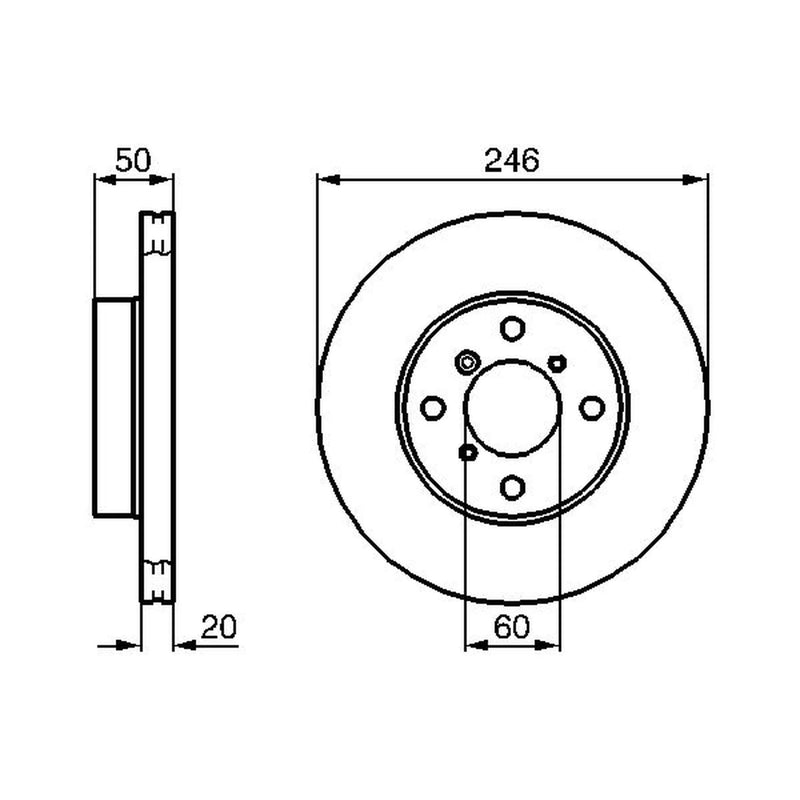Bosch Front Brake Discs & Pads fits Suzuki Liana 2001-2007 1.3 1.4 1.6