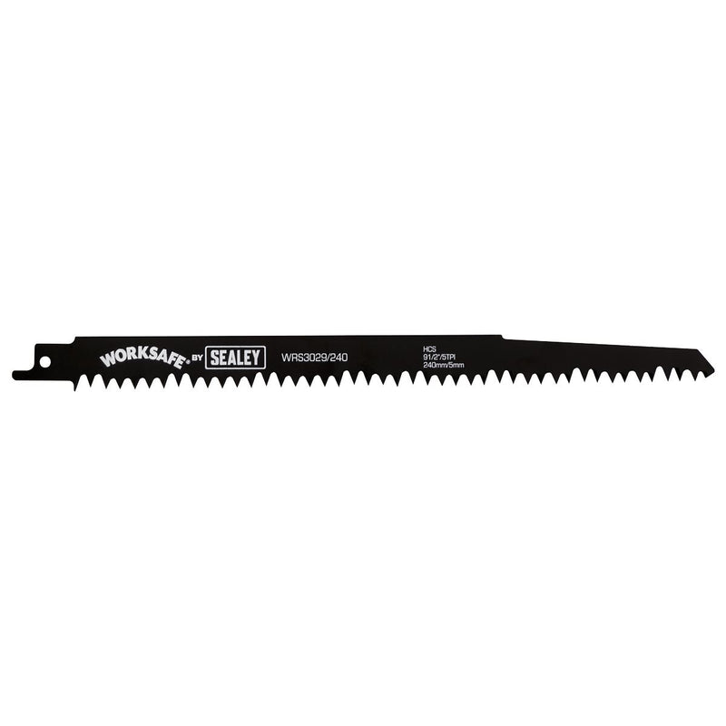 Sealey Reciprocating Saw Blade Wood 240mm 5tpi Pack of 5 WRS3029/240 Sealey - Dynamic Drive