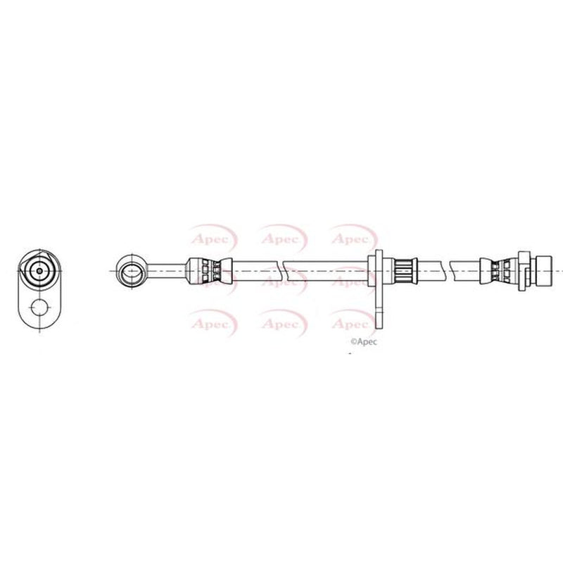 Apec Brake Hydraulic Hose Line Front Right fits Honda Jazz IV 2015 on 1.3
