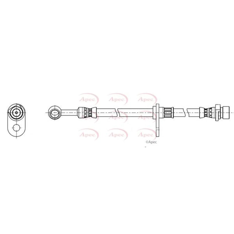 Apec Brake Hydraulic Hose Line Front Right HOS4491