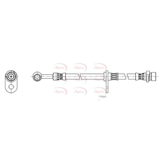Apec Brake Hydraulic Hose Line Front Right fits Honda Jazz IV 2015 on 1.3