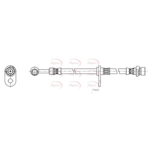 Apec Brake Hydraulic Hose Line Front Right HOS4491
