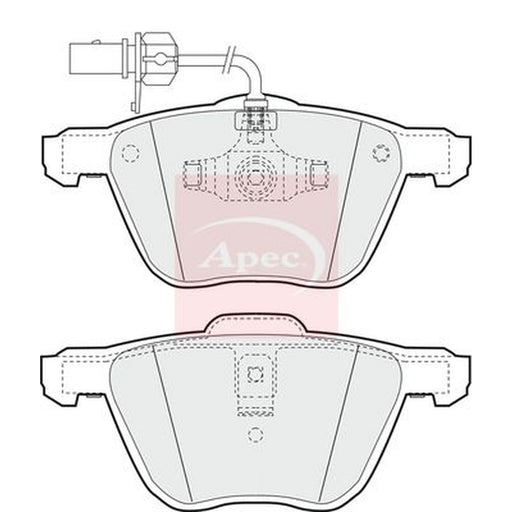 Apec Front Brake Pad Set fits Ford Galaxy I 2000-2006 2.8