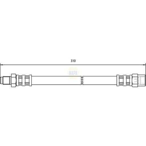 NAPA Brake Hydraulic Hose Line Rear NBH1083