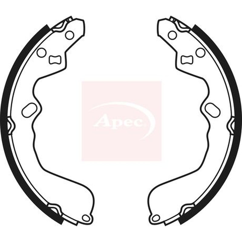 Apec Brake Shoe Set Axle Kit fits Kia Carens I 2002-2007 1.6 2.0