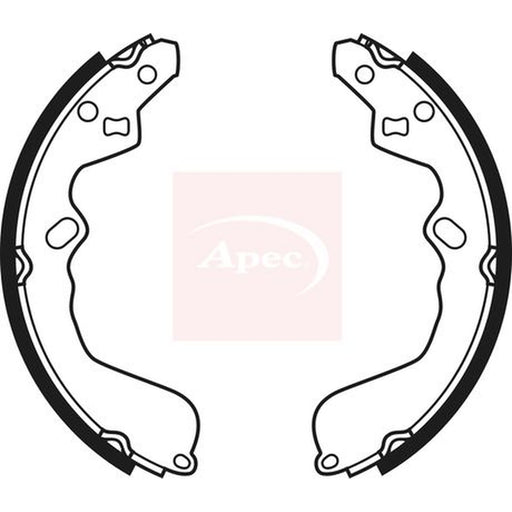 Apec Brake Shoe Set Axle Kit fits Kia Carens I 2002-2007 1.6 2.0