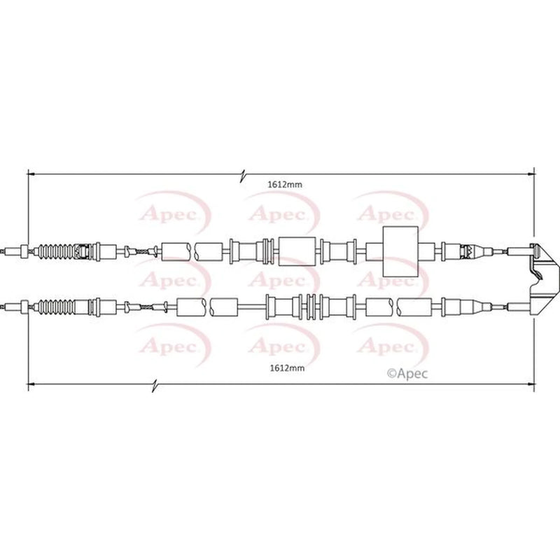 Apec Handbrake Cable Right Rear CAB1476