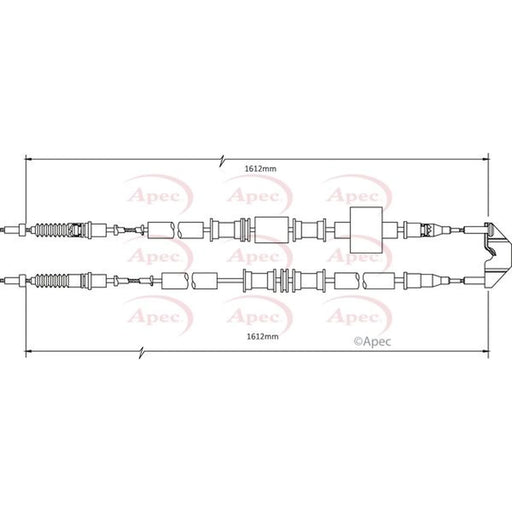 Apec Handbrake Cable Right Rear CAB1476