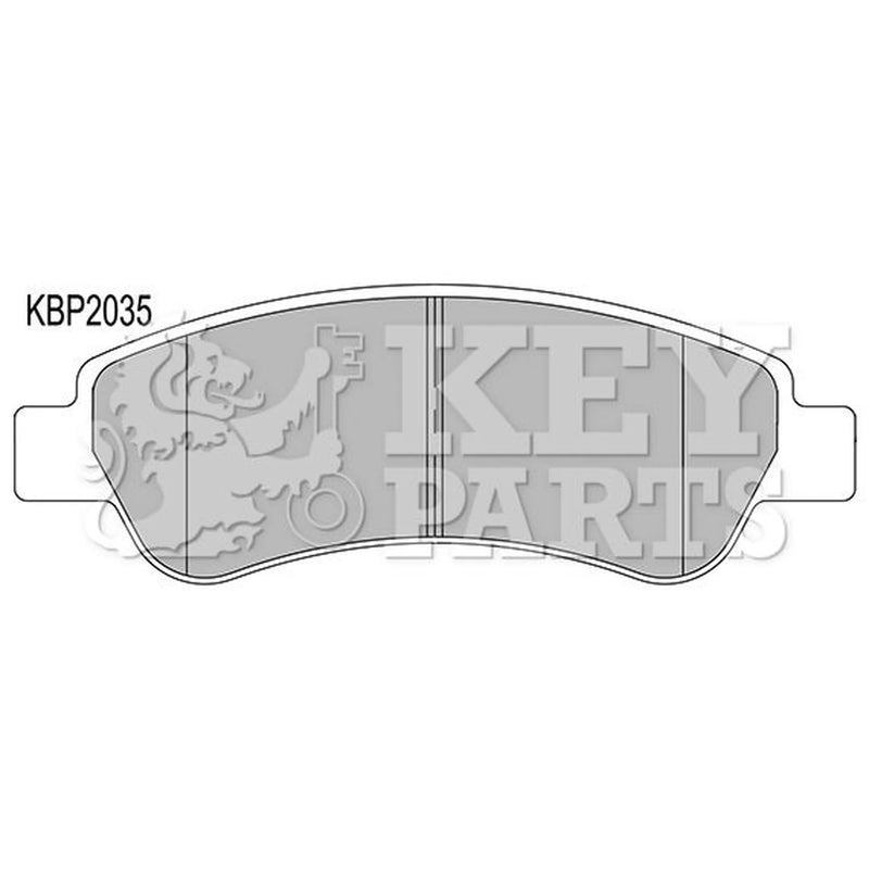 Key Parts 4 x Rear Brake Pad Set fits Citroën Relay III 2006-2020 2.2 3.0