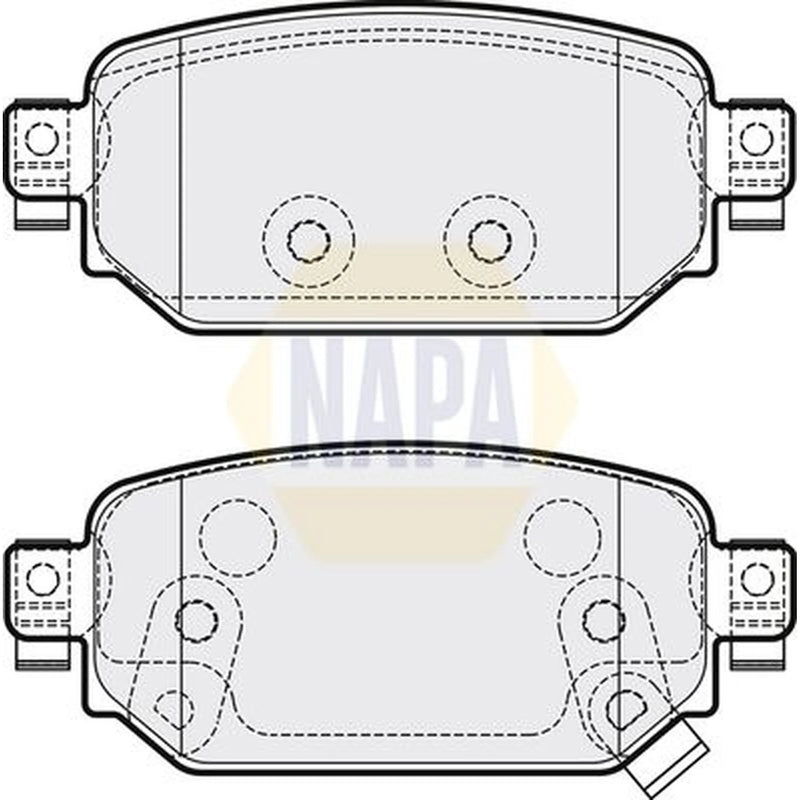 NAPA Rear Brake Pad Set fits Mazda 3 2013-2019 1.5 1.6 2.0 2.2