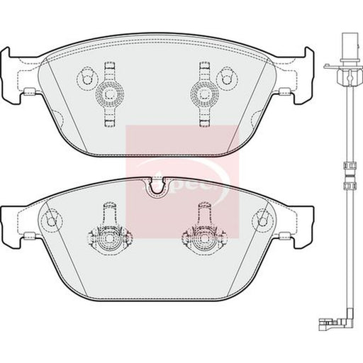 Apec Front Brake Pad Set fits Audi A8 D4 2009-2018 4.0 4.2