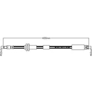 Juratek Brake Hydraulic Hose Line Front fits Abarth 500 / 595 / 695 2008 on 1.4