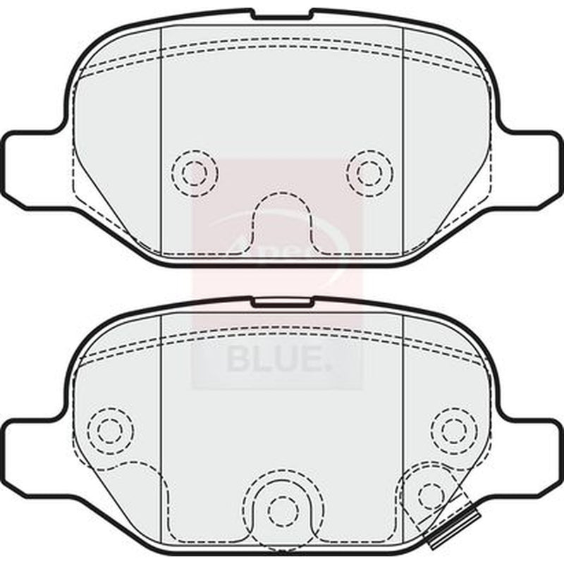 Apec Rear Brake Pad Set fits Fiat Panda 2012 on 0.9 1.3