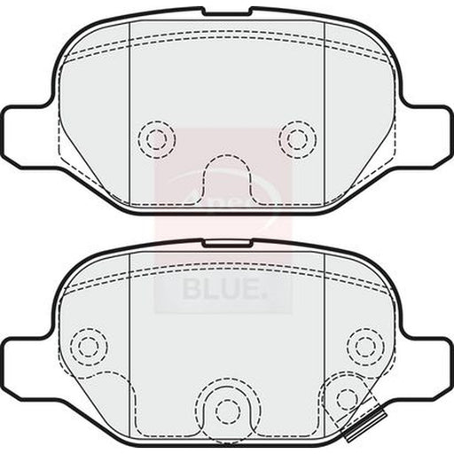Apec Rear Brake Pad Set fits Fiat Panda 2012 on 0.9 1.3