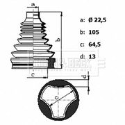 Borg & Beck Drive Shaft Bellow Kit transmission sided T BCB6434