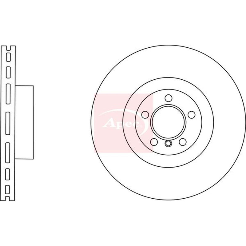 Apec 2 x Vented Brake Discs fits Land Rover Range Rover 2009-2012 4.4 5.0