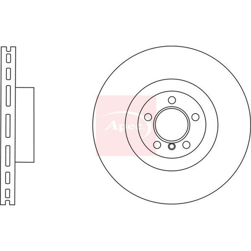 Apec 2 x Vented Brake Discs fits Land Rover Range Rover 2009-2012 4.4 5.0
