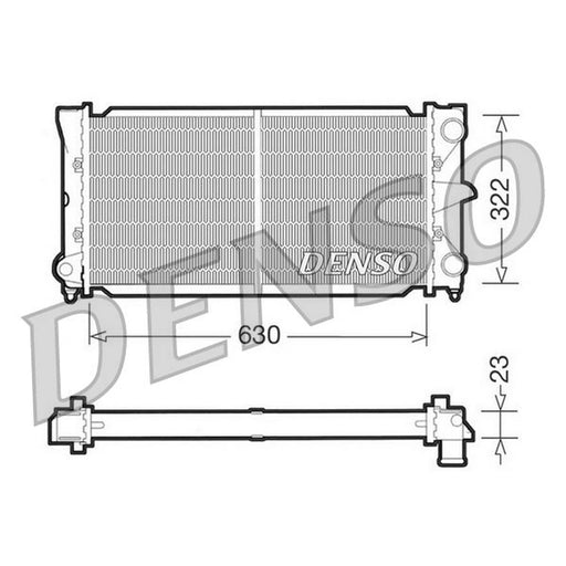 Denso Engine Radiator fits VW Passat B2 1988-1989 1.6