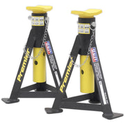 Sealey Axle Stands (Pair) 3tonne Capacity per Stand Yellow AS3Y Sealey  - Dynamic Drive
