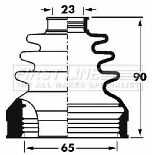 First Line Drive Shaft Bellow Kit Front Left fits Abarth 124 Spider 2016 on 1.4