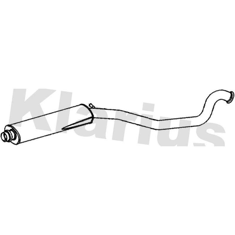 Klarius Box With Centre Pipe Centre fits Peugeot 206 2003-2007 2.0