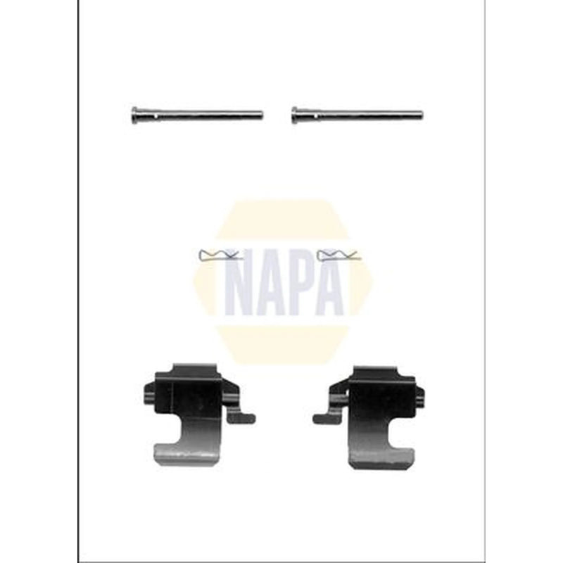 NAPA Brake Pad Accessory Fitting Kit Front fits Fiat 500 2007 on 1.2
