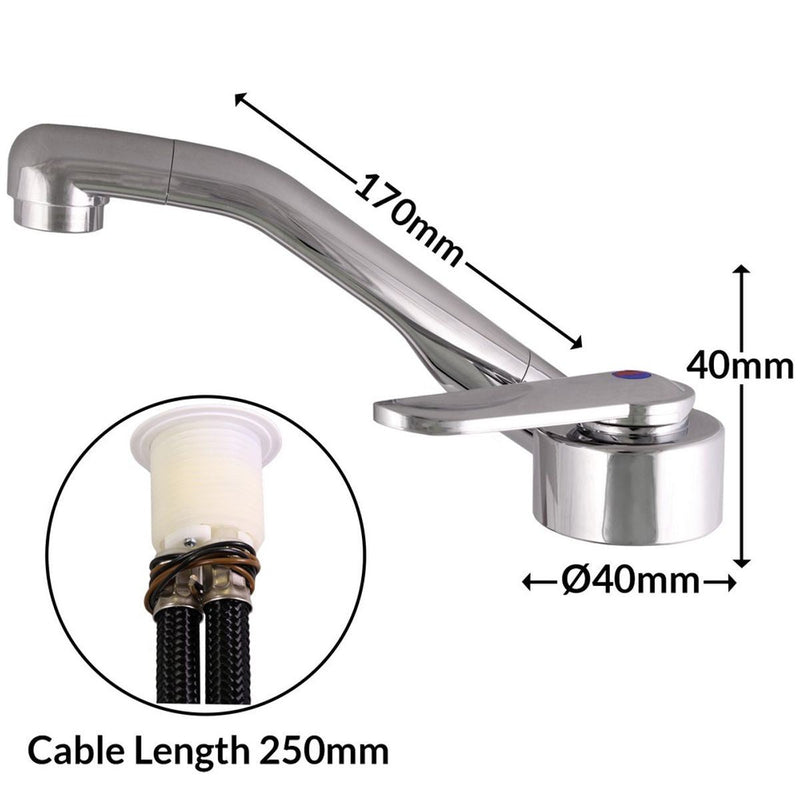 Florenz Chrome 90 Degree Turn Mixer Tap Nova - Dynamic Drive