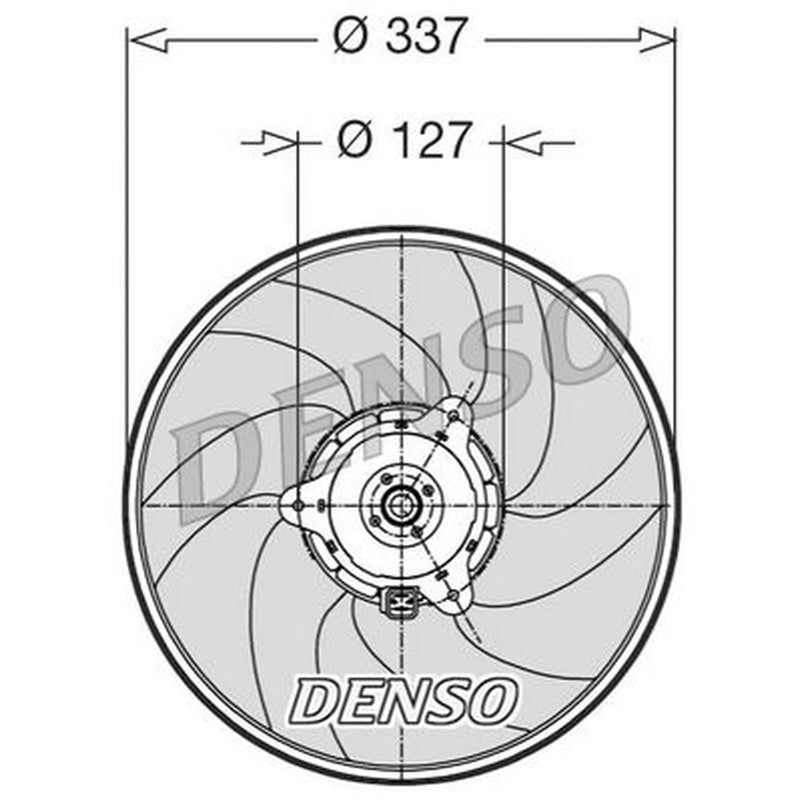Denso Engine Cooling Fan fits Alfa Romeo 33 1988-1989 1.7