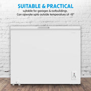 Baridi Freestanding Chest Freezer 199L Capacity - White DH111 Baridi - Dynamic Drive