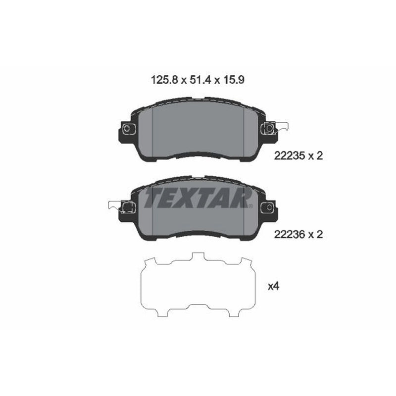 Textar Front Brake Pad Set 2223501