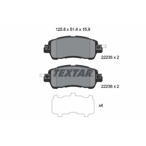 Textar Front Brake Pad Set 2223501