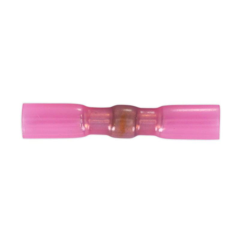 Sealey Heat Shrink Butt Connector with Crimp & Solder Red Pack of 25 HSSB25R Sealey - Dynamic Drive
