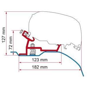 Fiamma F80/F65 Adapter Fiat Ducato High Roof Long > 2006 98655-904 Fiamma - Dynamic Drive
