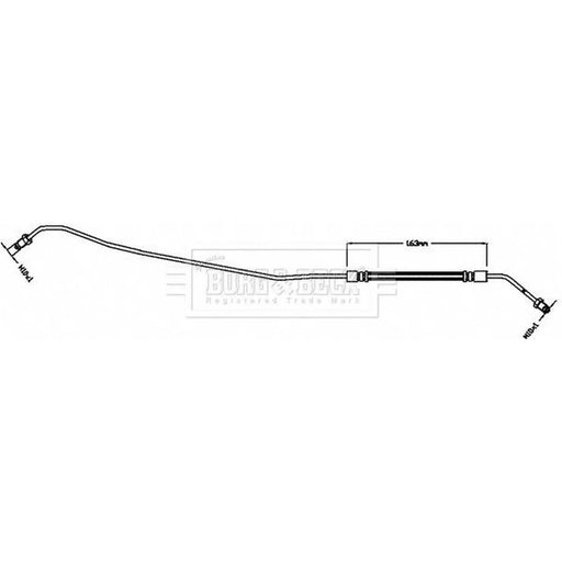 Borg & Beck Brake Hydraulic Hose Line outer BBH8477
