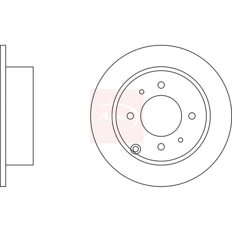 Apec Rear Brake Solid Discs & Pads fits Hyundai Matrix 2001-2010 1.5 1.6