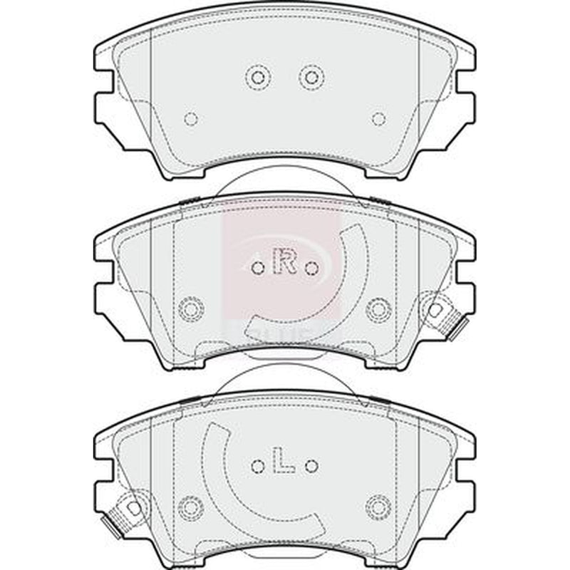 Apec Front Brake Pad Set fits Opel Astra J 2010-2018 1.4 1.6 1.7 1.8 2.0